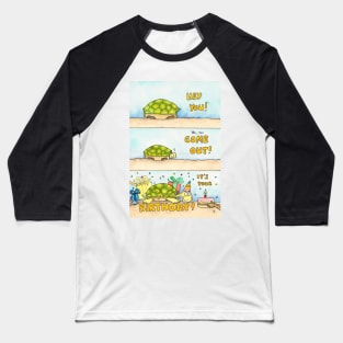 Tortoise Birthday Baseball T-Shirt